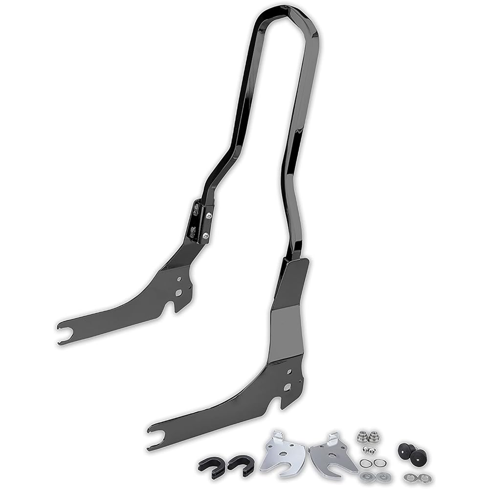 Kijima Motorcycle Bike Parts Sissy Bar Detachable Mount FXLR/FXLRS/Tire Size 180 Black HD-08403
