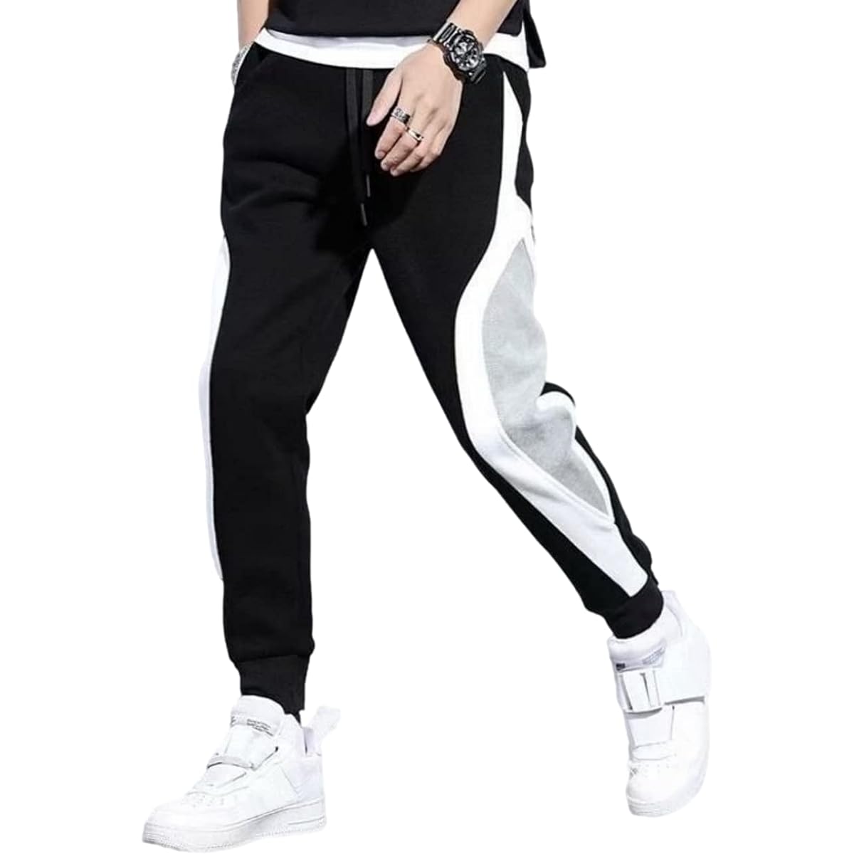 [Bubu Ohana] Jersey Bottom Pants Track Easy Drawcord Casual Thin Men's