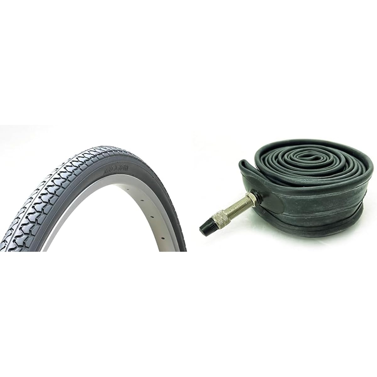 [Set Purchase] SAGISAKA Bicycle Tire Black Tire 26X1 3/8 26 Type WO 14462 + SAGISAKA English Bicycle Tube 26X1 3/8 61663