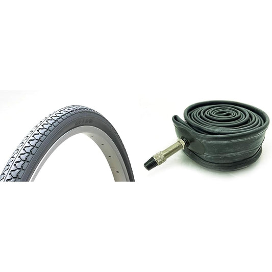 [Set Purchase] SAGISAKA Bicycle Tire Black Tire 26X1 3/8 26 Type WO 14462 + SAGISAKA English Bicycle Tube 26X1 3/8 61663