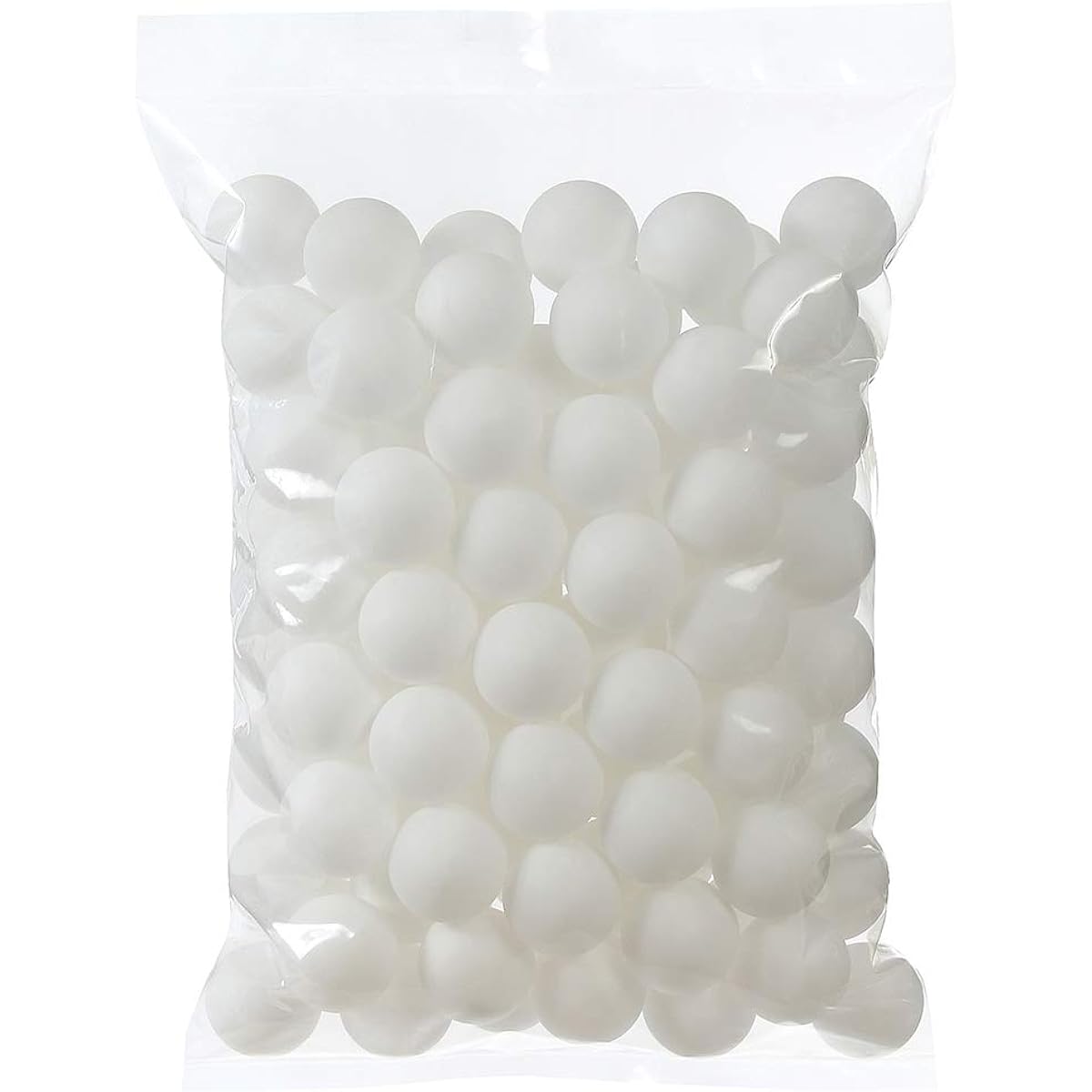 TAKASUE Ping Pong Balls, Recreational Table Tennis Balls, Storage Bag Included, Plastic Balls, Plain (05 White x 100 Pieces)