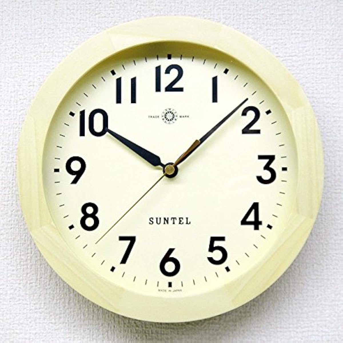 Suntel Wall Clock Natural Diameter 250 x 60mm Simple Radio Controlled Clock Arabic Natural SR02-NA A