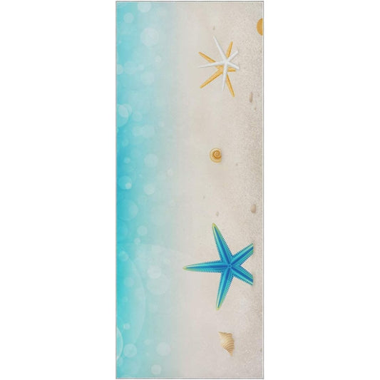 Akiraki Yoga Towel Yoga Rug Anti-Slip Hawaii Sea Star Natural Scenery Cute Sandy Beach Yoga Mat Foldable Non-Slip Lightweight Quick Drying Sweat Absorbent Outdoor Hot Yoga Storage Bag Included