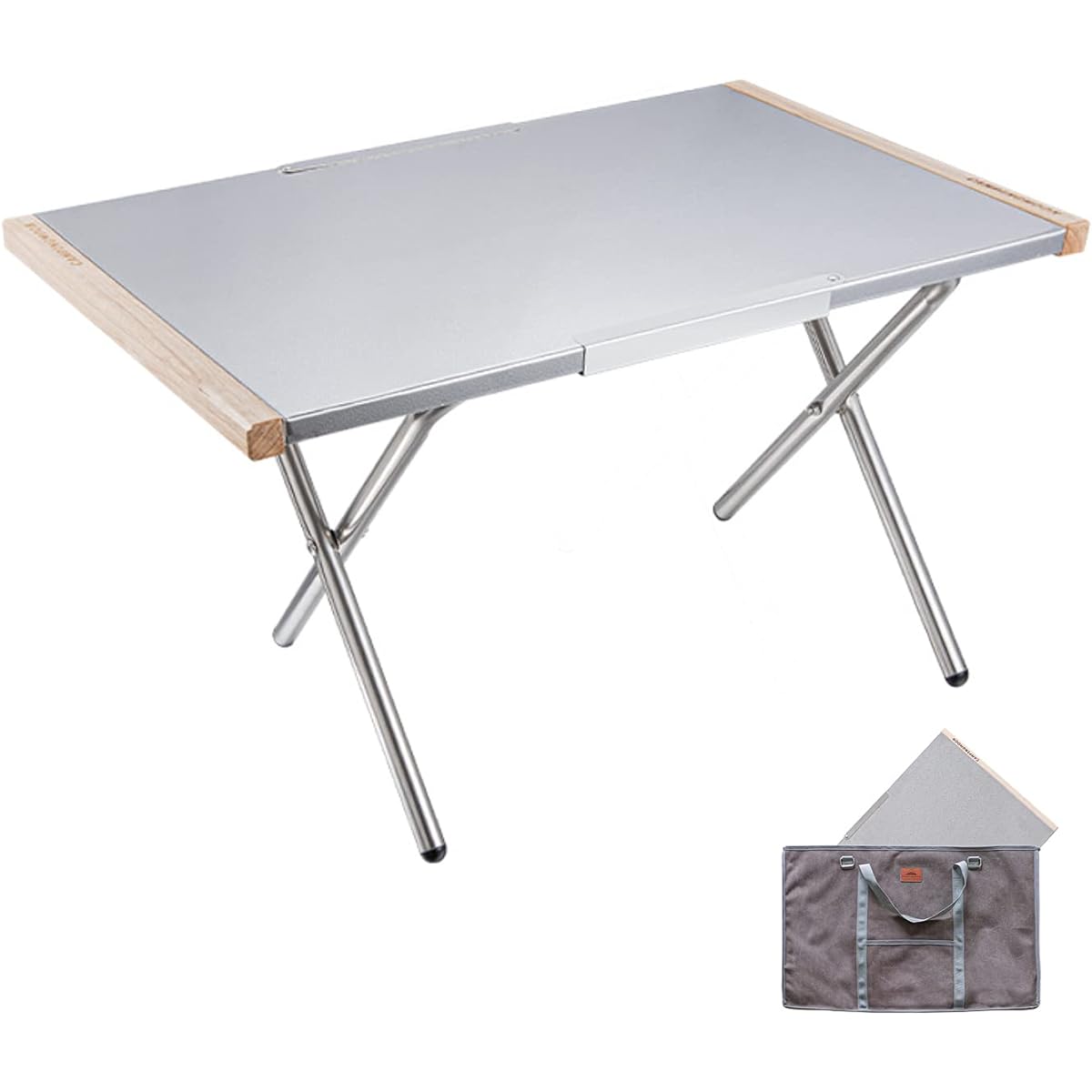 Camping Moon Bonfire Table Large Outdoor Table Stainless Steel Embossed Storage Case Included T-380-1T