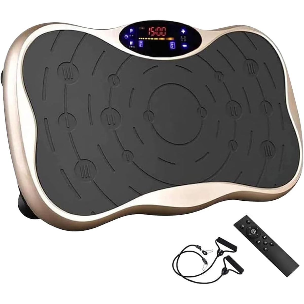 Bulbul Vibration Machine, Fitness Machine, Vibration Stepper, Smart Indoor Exercise Equipment, 99 Levels of Vibration Adjustment, Bluetooth Connection, Music Player Function, Core Strengthening, Whole Body Vibration Machine, Rubber Band Included, Silent