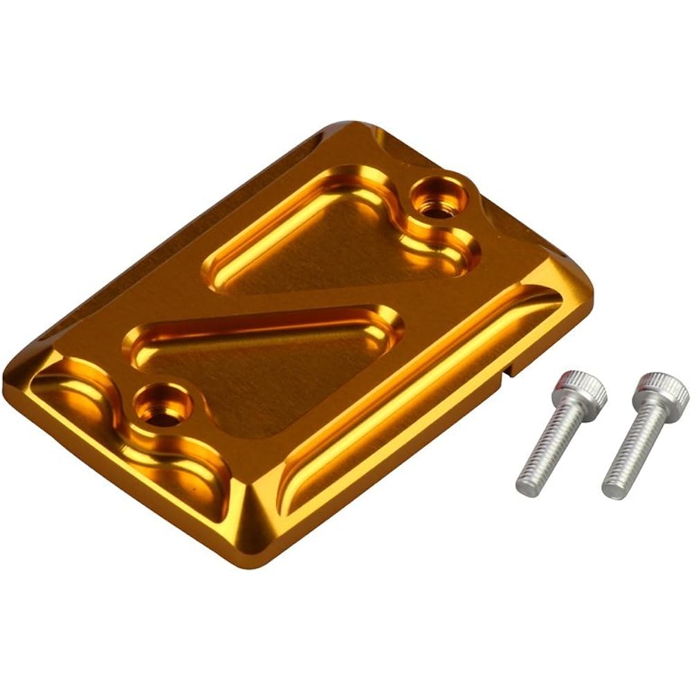 POSH Motorcycle Supplies Master Cylinder Cap Square Large Type Gold MT-09 500049-04