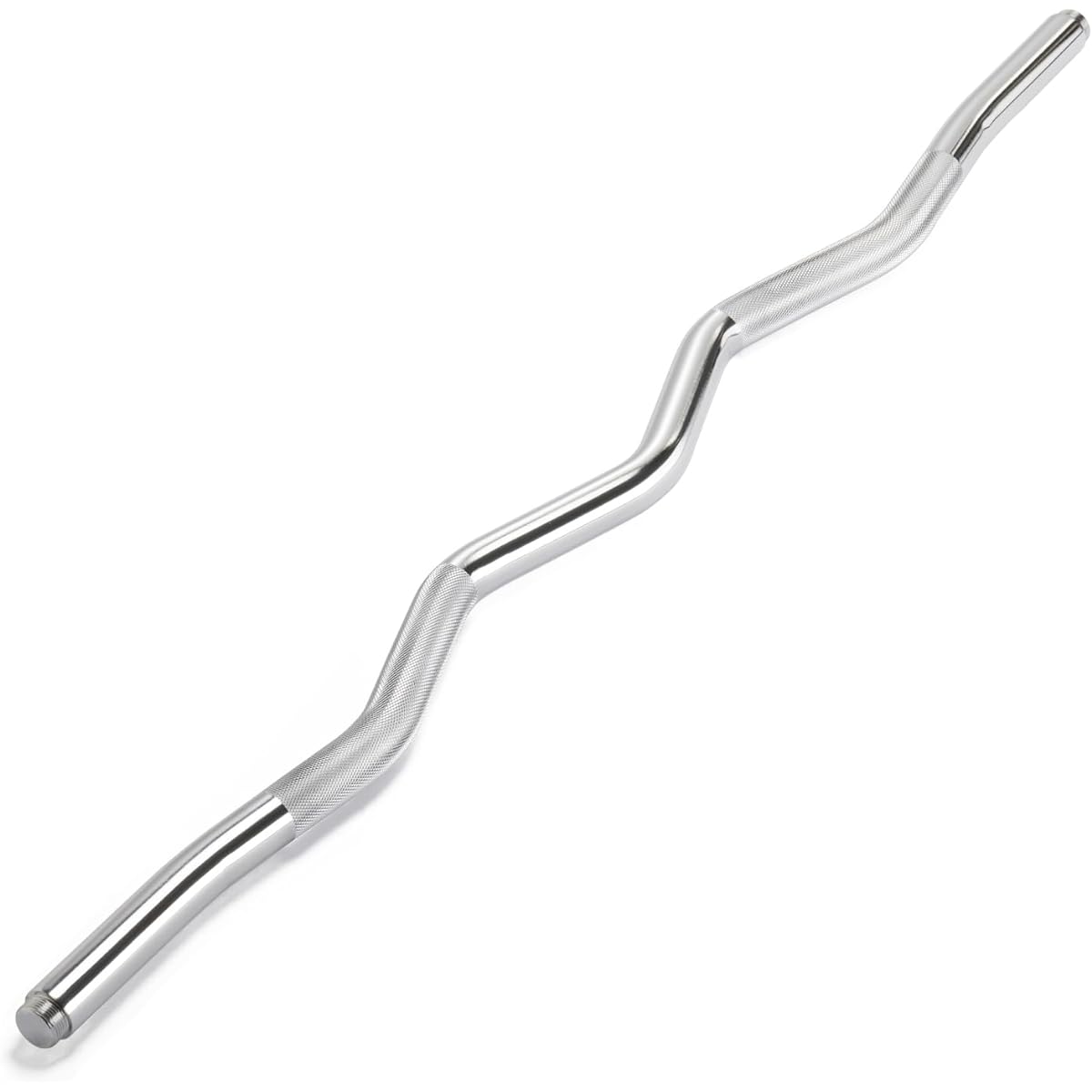 W shaft barbell shaft For use with Northdeer dumbbells W bar EZ bar Solid pure steel connecting rod for arm curls Can connect two dumbbells Approx. 4.6 kg 95 cm Shaft diameter 28 mm