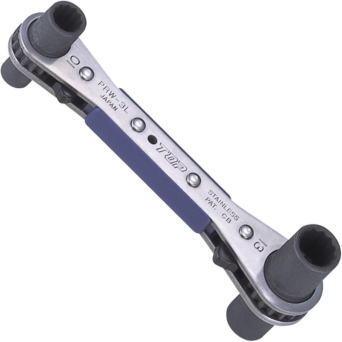 TOP Industrial (TOP) Raklatch 8x10mm 12x13mm 4 sizes Plate ratchet 20° feed Final tightening possible Electrical work PRW-3L Tsubame-Sanjo Made in Japan *6 pieces included