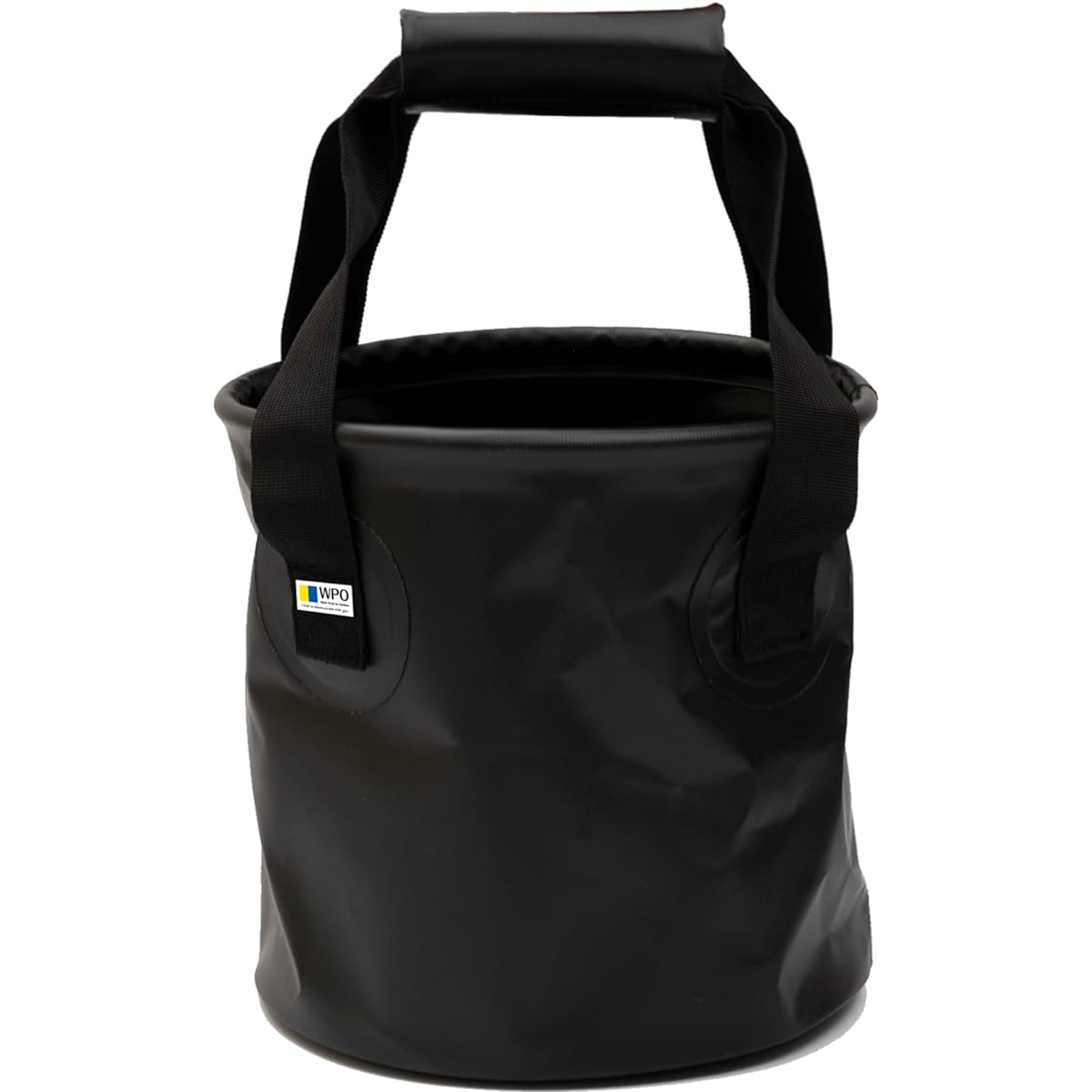 [Yamazen] Bucket (Folding Bucket) Camping Outdoor Car Wash Fishing Waterproof Bag Disaster Prevention Water Bag PVC [WPO Marubake] Black WPO-MB-BK