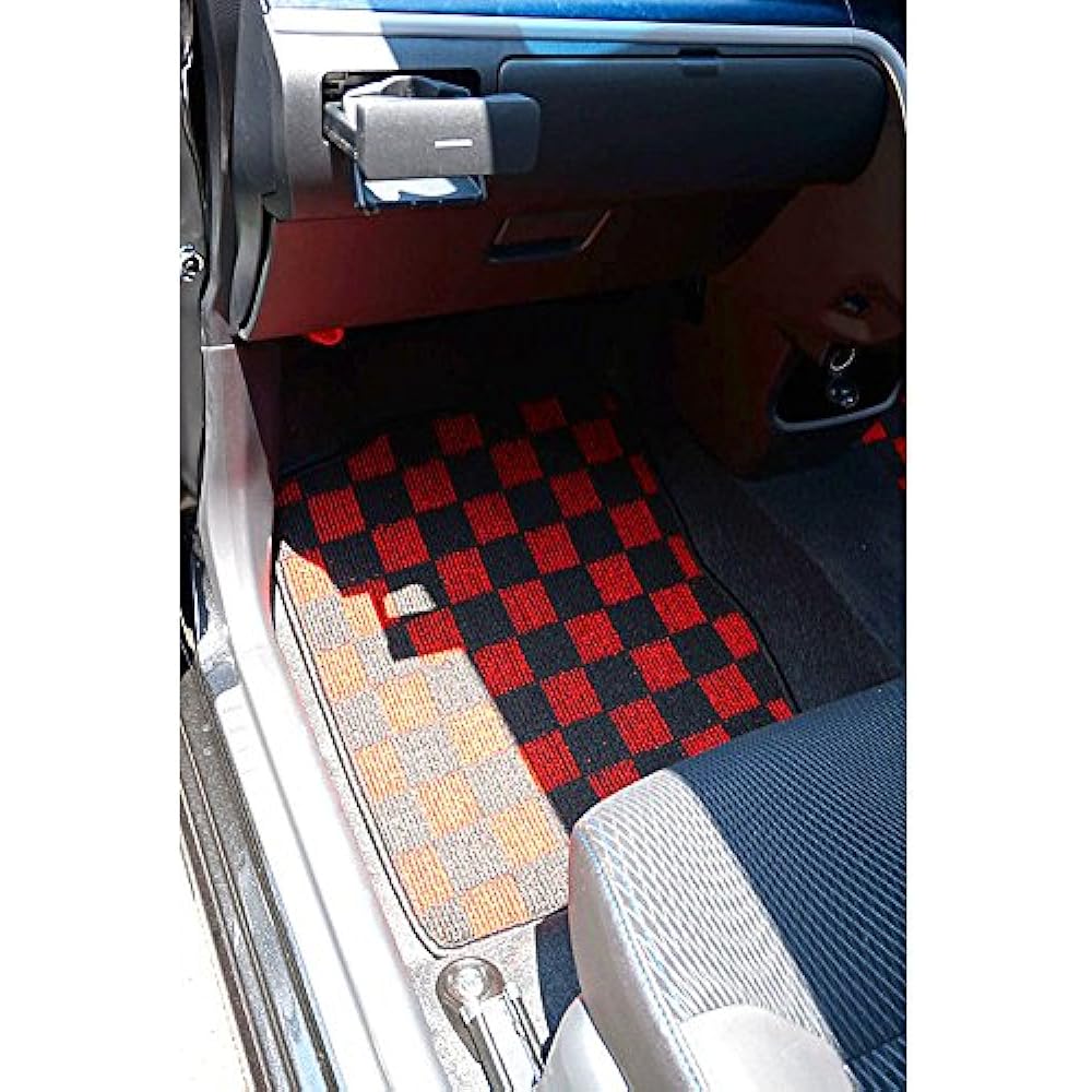 Car floor mat Nissan Silvia S15 series check red black D0-K8PO-EURI D0-K8PO-EURI