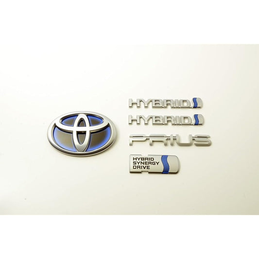 50 series Prius deep red emblem 5-piece set (for PCS cars) DR