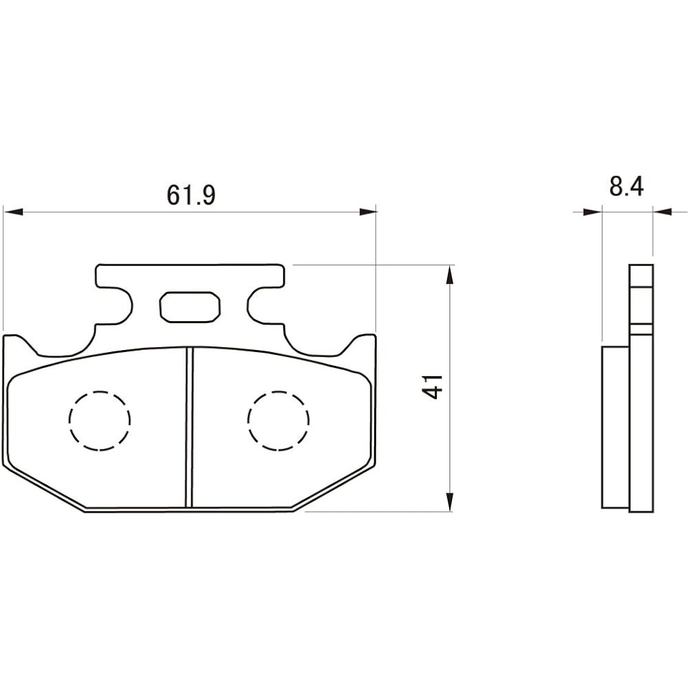 Daytona Motorcycle Brake Pad Red Pad (Semi-Metal Pad) Sero 250 (05-20) Tricker (04-18) Sero 225WE (97-04) DR250R (95-00) etc. Rear 79830 Thread No.: 46