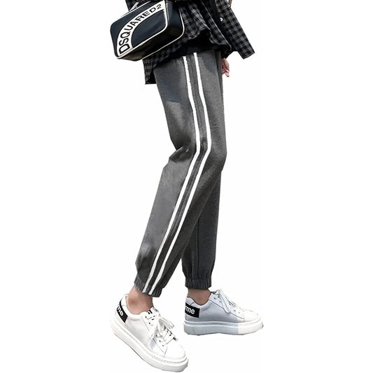 [KMAZN] Wide Pants, Sweatpants, Women's Jogger Pants, Room Pants, Women's Long Pants, Spring, Summer, Cotton, Casual, Women's, Sports, Jersey Bottom, Sports Wear, Casual, Yoga Pants, Bottoms, Slimming, With Pockets