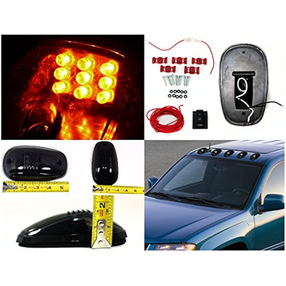 SPEC-D TUNING LRC-500SM SPEC-D Roof Cab LED Light-Smoke Lens 5 pieces