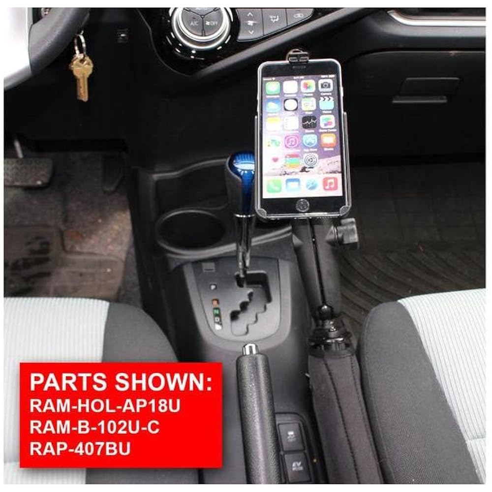 RAM MOUNTS Base Seat Tough Wedge with 1 inch Ball Black RAM-B-407U