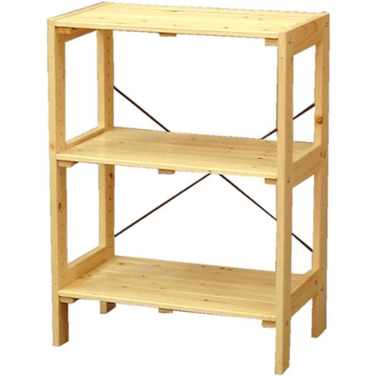 IRIS OHYAMA Rack Wooden Width 58.5 x Depth 35 x Height 80cm Woody Rack Clear WOR-5308