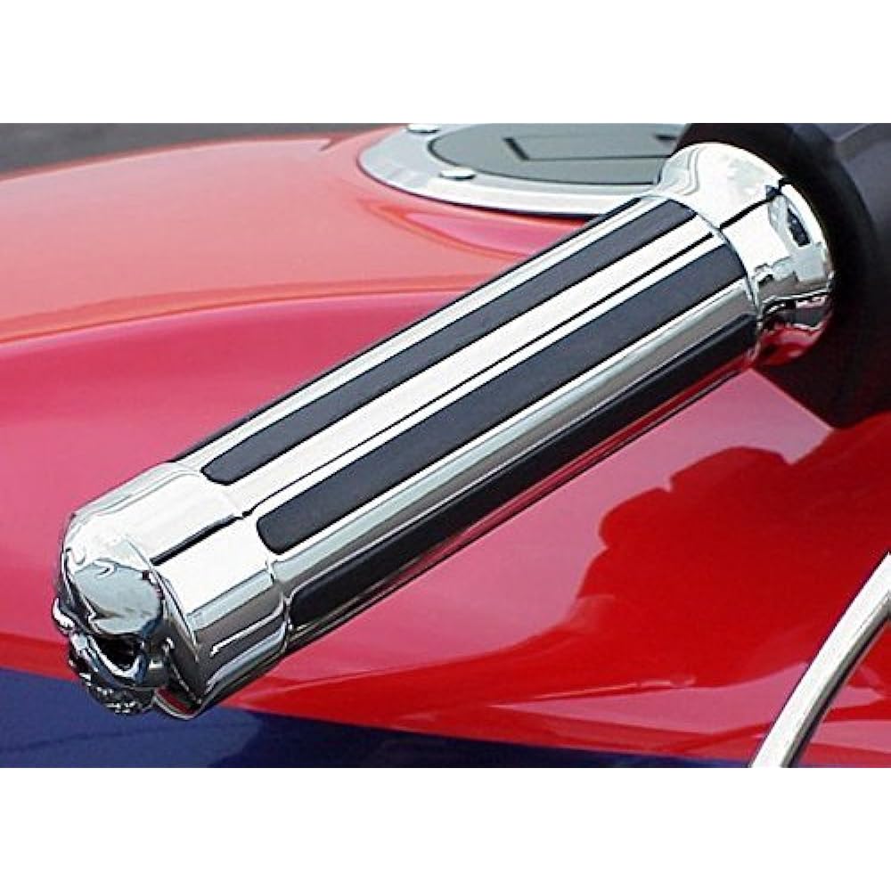 i5 Chrome Skull Hand Grip Honda Kawasaki Suzuki for Yamaha Cruiser