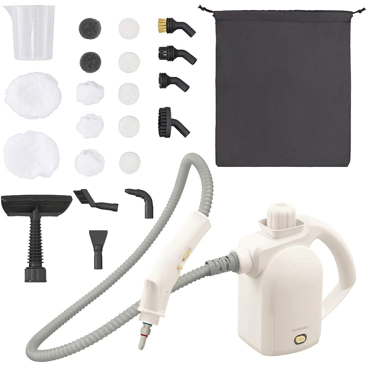 Iris Ohyama Steam Cleaner Handy Type STM-305R-C Ivory Kitchen Cleaning Disinfecting Cleaning Year-end Cleaning Deodorizing Lightweight
