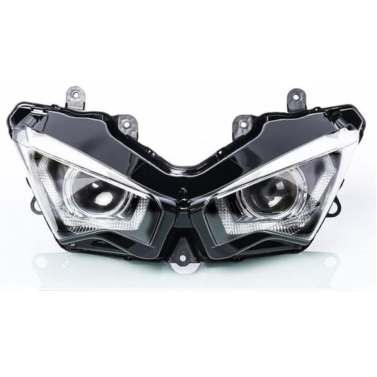 CyberLED ZX-25R Kawasaki Ninja ZX25R Kawasaki Ninja Headlight Custom Full LED Projector Flowing Sequential Opening Motion Red Eye Ninja250 Nija400 Ninja650 ZX-4R ZX-6R Projector Light KDR-ZX25R-FL1