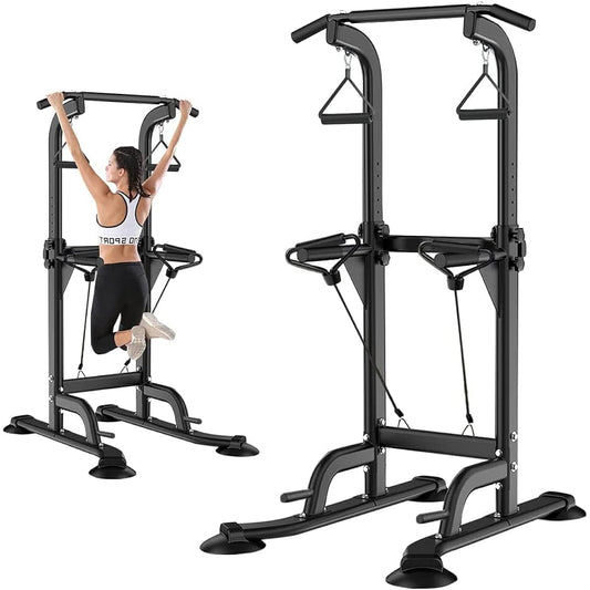 BosClub Hanging Health Equipment, Pull-up Machine, Ceiling Mount, Chinning, Figure-of-Eight Base, High Stability, 10 Levels Adjustment, Maximum 210cm, Load Capacity: 150kg, Multifunctional, Strength Training, Pull-up Equipment, Dips, Pull-Up Bar, Chinnin