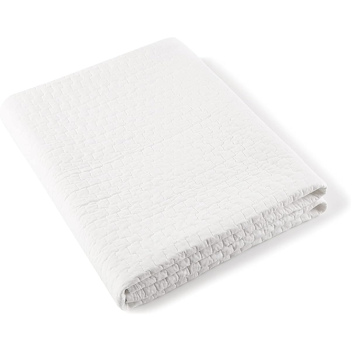 JEMA All Cotton Ible Mat 100% Cotton Multi Cover Quilt Bed Cover Sofa Cover Kotatsu Insole Play Mat Baby Washable Quilt Reversible Baby Gift All Seasons Approx. 190 x 240 cm White