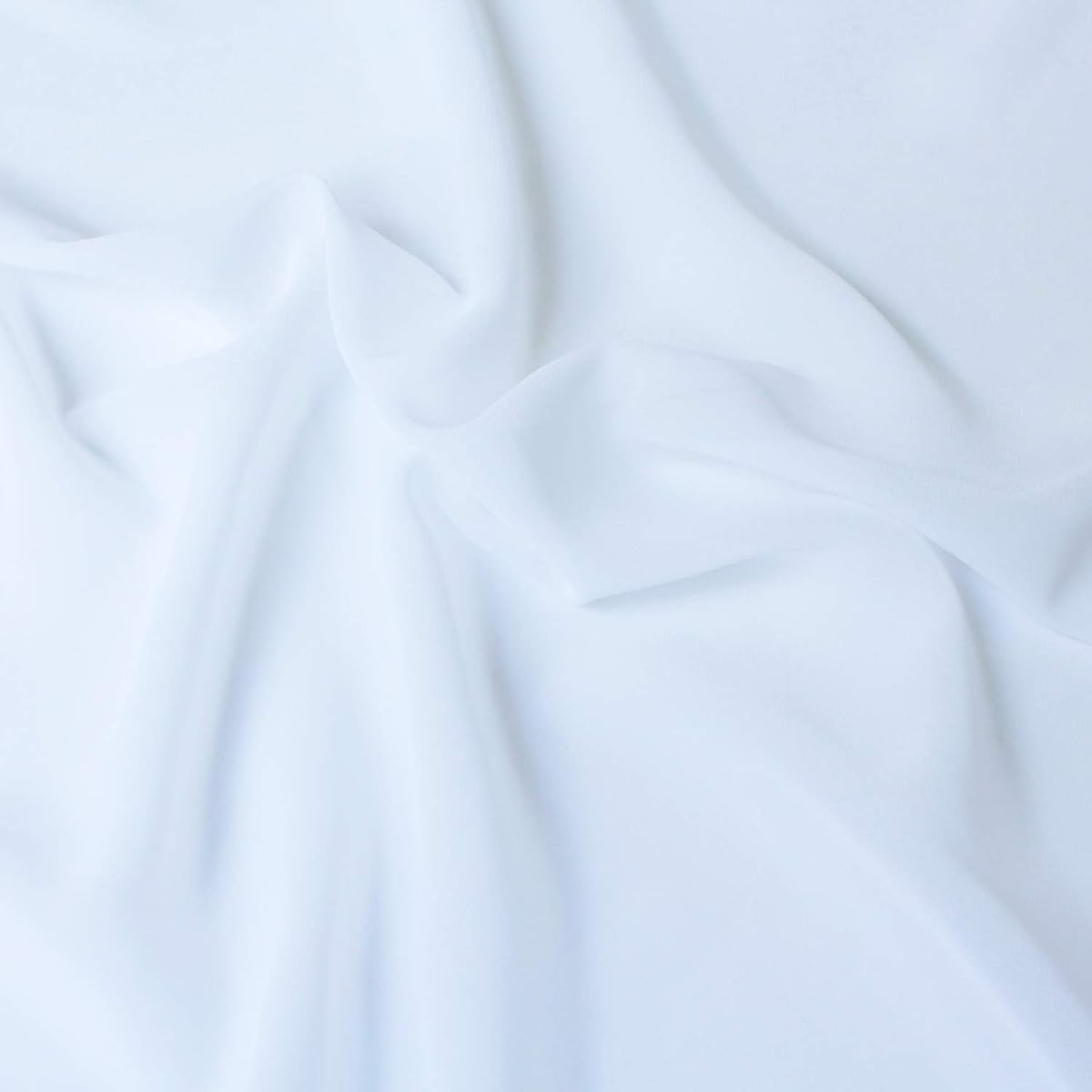 Cosmo Textile Chiffon Fabric Clothes Costume Cosplay Fabric Width Approximately 112cm x 10m Cut-off White DDD7572-FB-10M