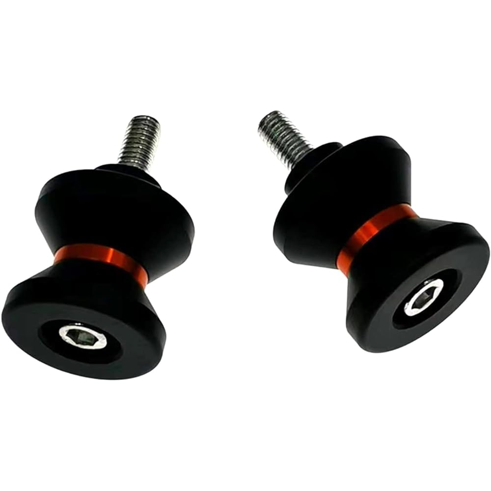 Stand Screw Slider Suitable for Honda CB600F CB919 CB599/CB600 Hornet Grom MSX125 RC51 VF750S ST1300 Motorcycle Swing Arm Spool Slider Bracket Screw M8 (Color: Orange)