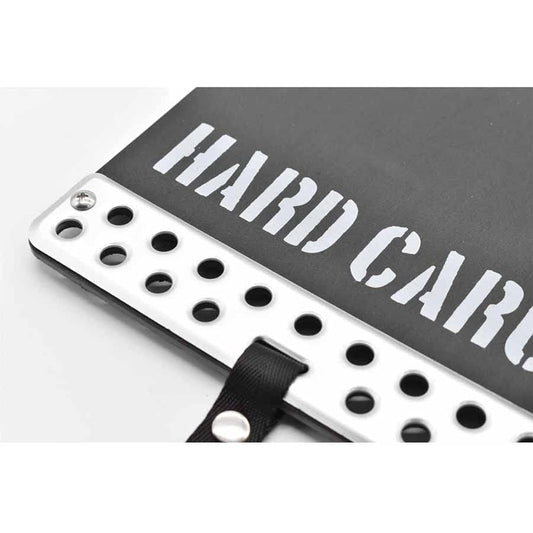 HARD CARGO HC-174 Hard Cargo Mud Flap, Color: White Anodized x Gray Logo, Current All Models Mudguard, Mud Flap, Rear Left & Right Set, For Light Trucks,