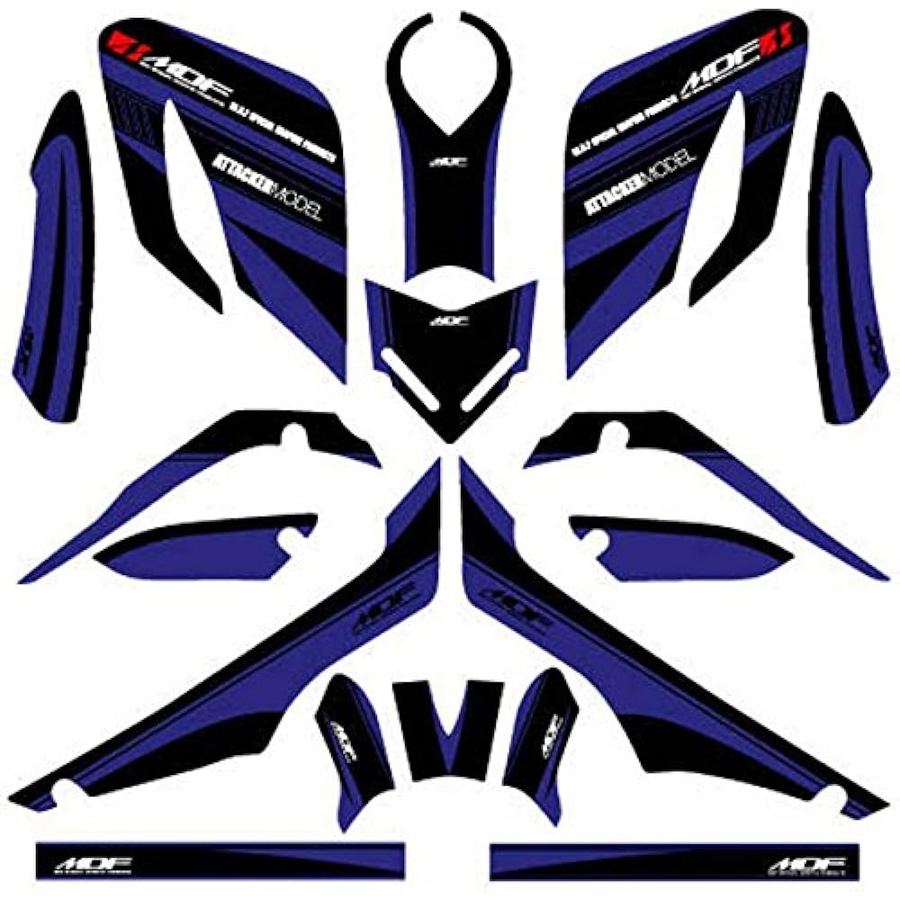 MDF Graphic Kit Complete Set Attacker Model Blue SEROW(05-) MSER05-A-BU-ALL