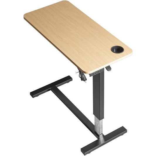 Tansu no Gen Table, Side Table, Elevating Type, Width 80cm, Wood Grain, With Casters, Drink Holder, Includes Outlet, Height Adjustment, Elevating Table, PC Desk, Computer Desk, Bed Table 41900017(82930)