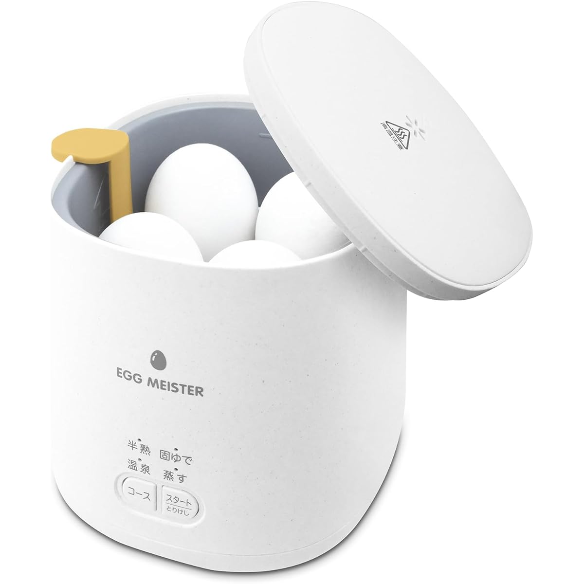 [Plus 30 days extended warranty card included] Apix Boiled Egg Maker Egg Meister, Renewed Function Product, Easy Button Operation, Hot Springs Eggs, Soft-boiled Eggs, Hard Boiled Eggs, Salad Chicken, Omelets, Steamed Dishes