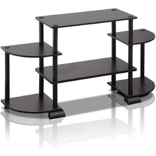 Furinno TV Stand Espresso/Black Round Corner TV Entertainment Center Turn N Tube [Regular Japanese Import Product]