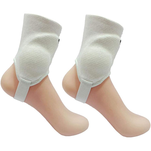 Ankle Guards (1 Pair Shield Protector Double Sided Pads for Soccer Football (White)