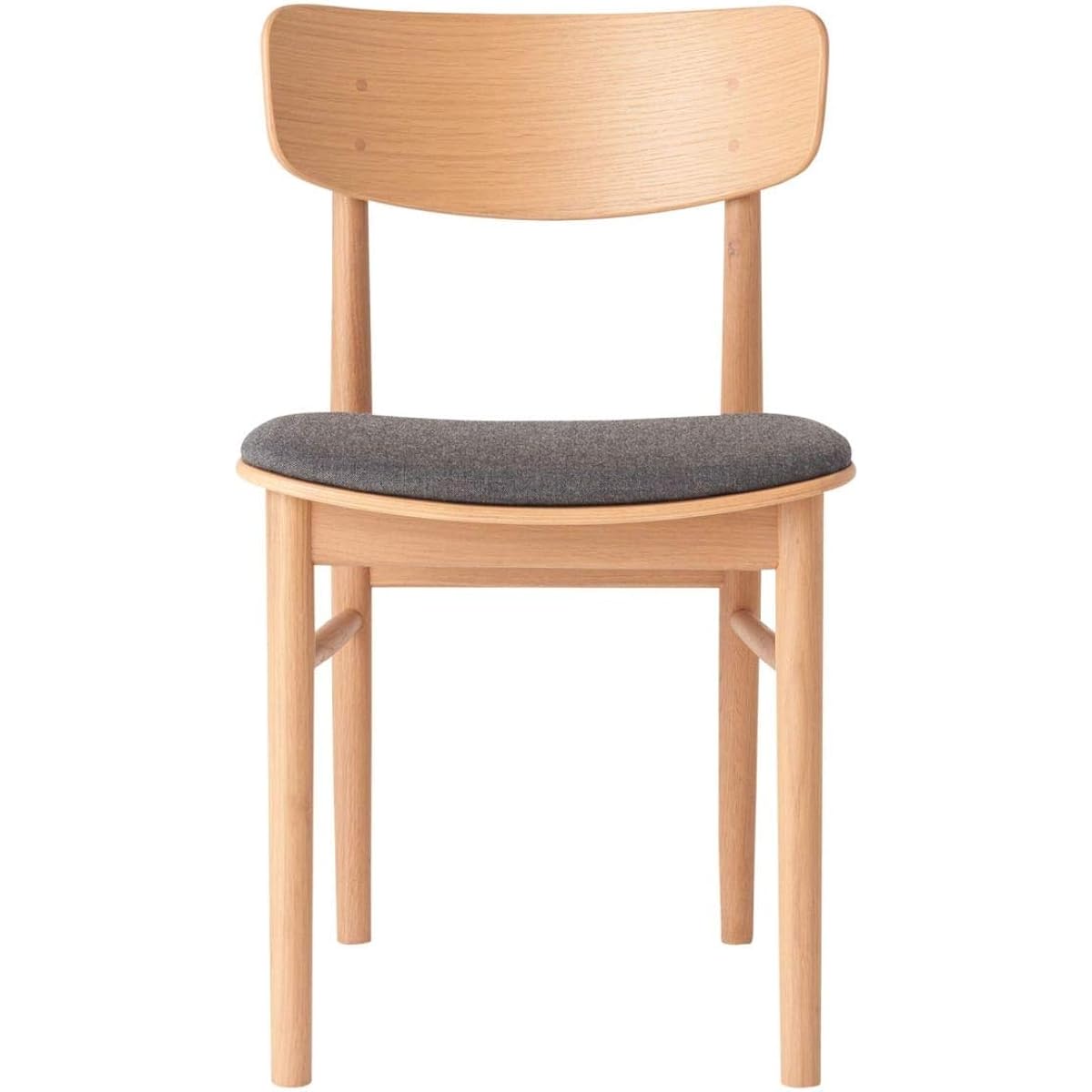 MUJI Round Chair, Cloth Seat, Oak Wood Width 45 x Depth 51 x Height 77cm 82009286