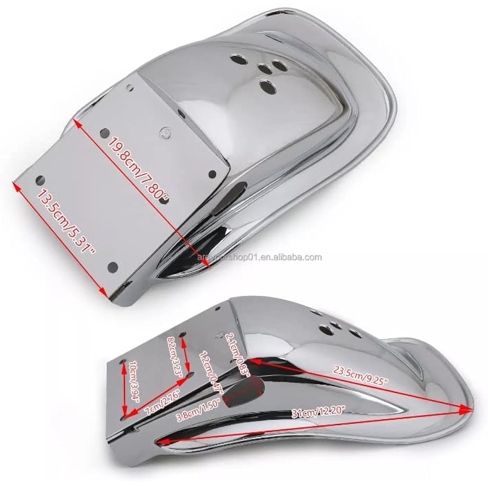 Z900RS plated rear fender Z1 type with LED license plate light