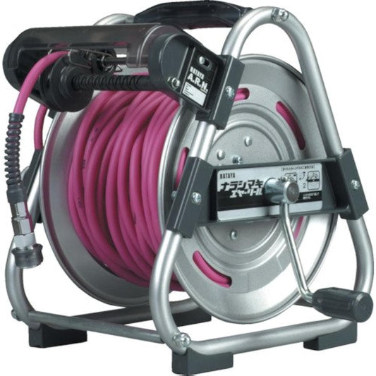HATAYA Narasimaki Air Reel, 30 m, Reinforced Knitting Yarn with 1B Braid, Soft Polyurethane Resin, Lightweight, Compact, Rust Resistant, Unpleasant Noise Reduction, Dust Prevention Cover, Wear Resistant, Replaceable Winding Type, Construction Site UDN-30
