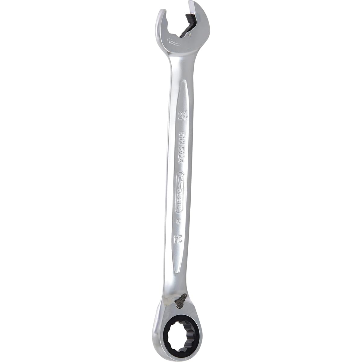 KS TOOLS DUO GEARplus combination spanner with ratchet mechanism in ring and open jaw reversible 24mm 503.5924