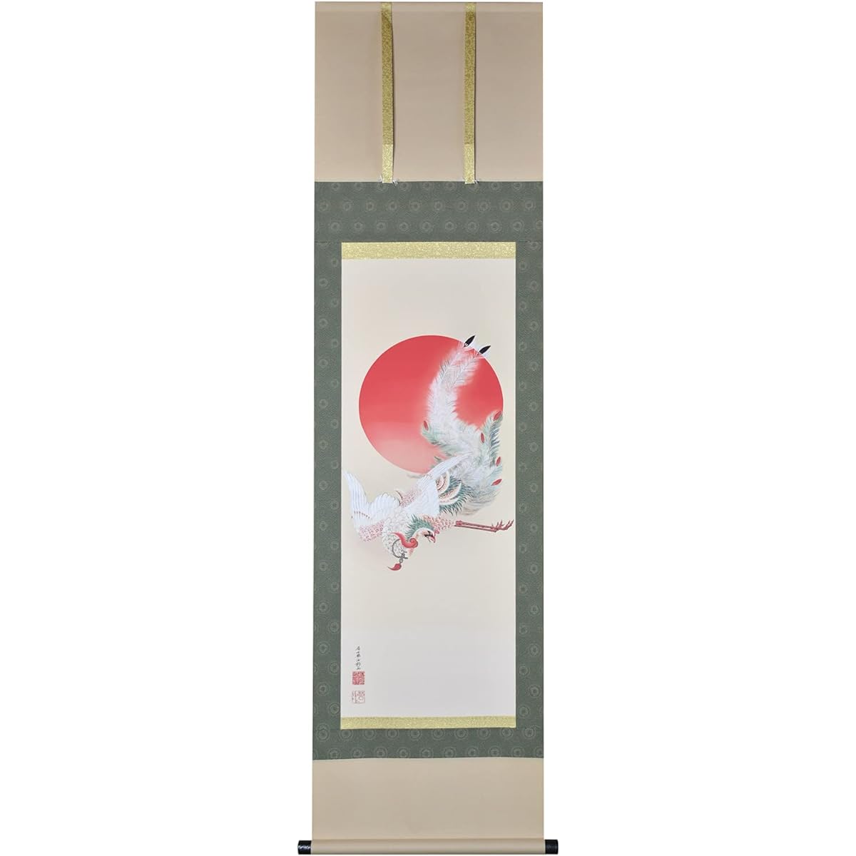 Hare no Machi Gallery Hanging Scroll Sunrise Phoenix Shakuzo Ito Jakuchu Width 44.5 x Height 164cm Reproduction of a masterpiece from the Museum of Fine Arts, Boston