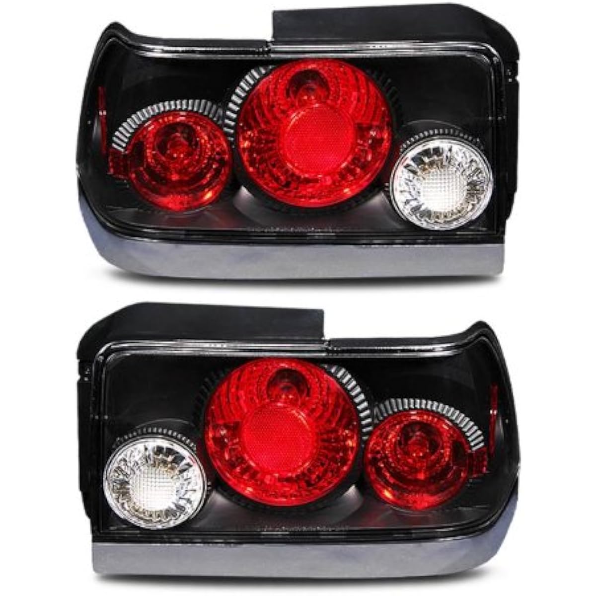 SPPC Tail Light Black Assembly Set for Toyota Corolla- (Pair) Driver left side passenger seat for right side replacement