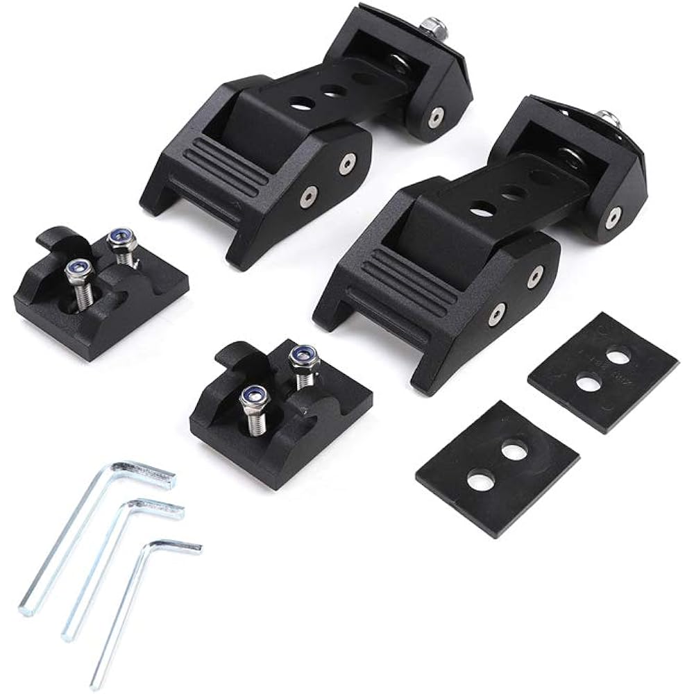 JECAR TJ Food Latch Food Lock Catch Aluminum Food Latch Catch Kit JEEP WRANGLER TJ Accessories 1997-2006