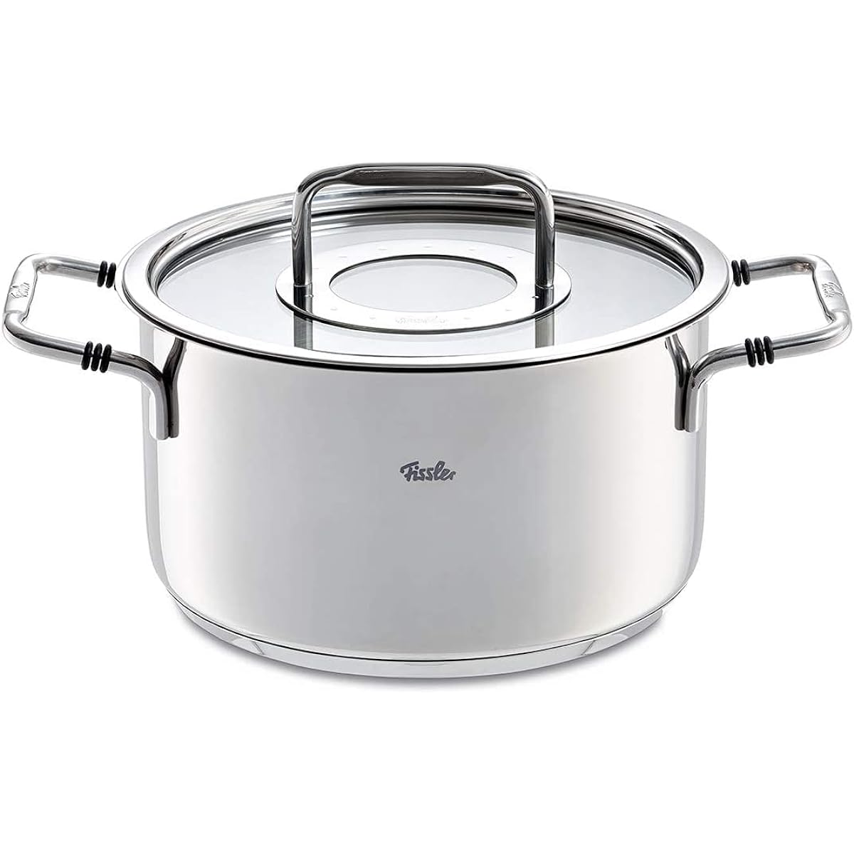 Fissler Stew Pot 20cm Bong Gas Fire/IH Compatible Stainless Steel Pot Made in Germany 086-112-20-000