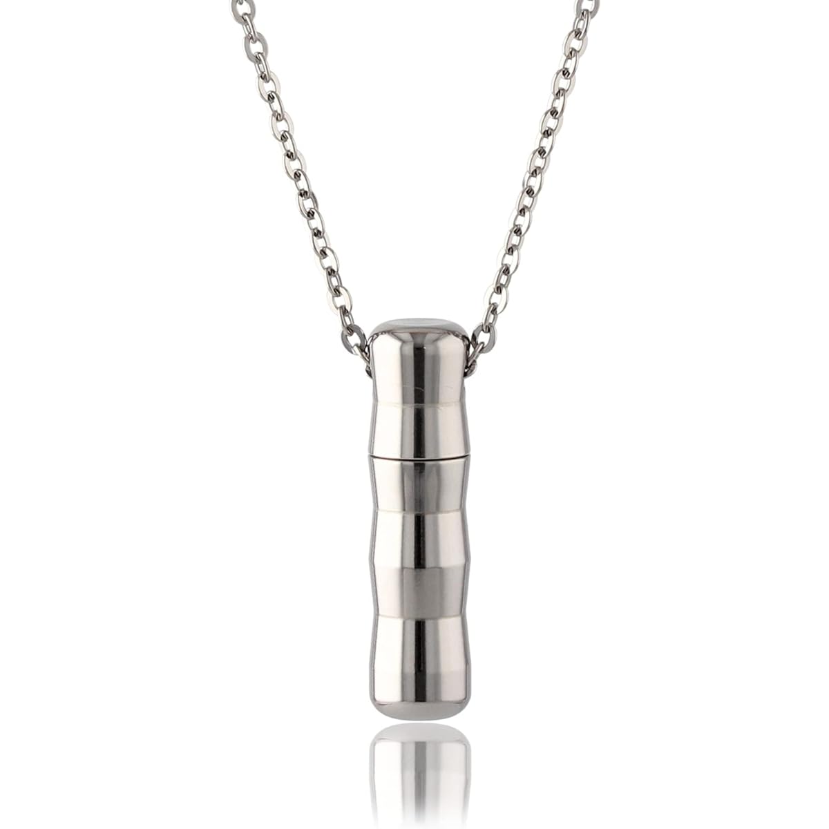 leger Name Engraved Pure Titanium Memorial Necklace Made in Japan Skin-friendly Rust-resistant Lightweight Waterproof Heat Resistant Engraved Ashes Pendant Necklace Simple Regier 50cm ~ 70cm PC42-1 [2 lines/4 lines engraving possible]