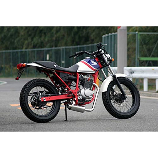 HMS Honda FTR223 (BA-MC34/JBK-MC34) Compatible with 2000-2007 models Bike muffler 100φ shell muffler SUS stainless steel 2 bends (Type2) Muffler 202-033