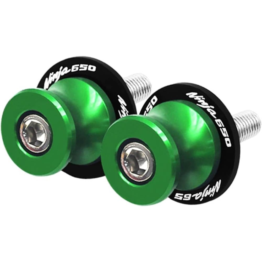DOOREX 8mm Motorcycle Swingarm Slider Spool CNC Swingarm Stand Screw for Kawasaki NINJA650 Ninja 650 Ninja650 2017-2021 2020 Swingarm Slider Spool (Size: A Green)