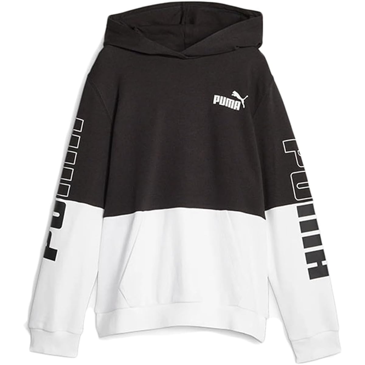 [PUMA] Fleece Hoodie Sweatshirt POWER Color Block Hoodie Sweatshirt TR 678570 Boys
