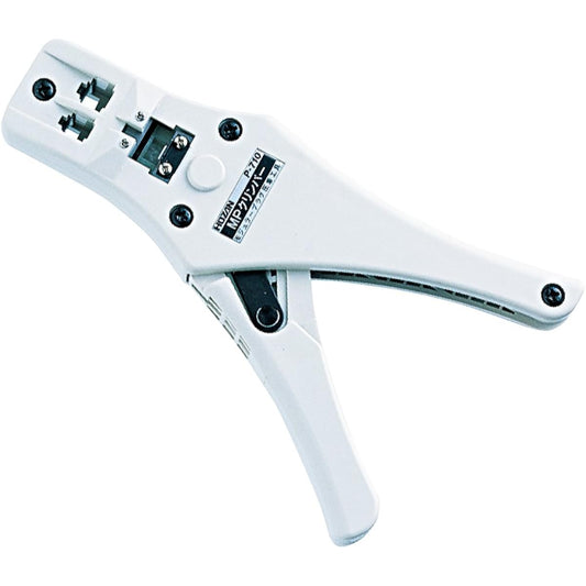 HOZAN Modular Plug Crimping Tool for Telephone Indoor Wiring with Dedicated Wire Stripper Compatible with: Hirose Electric Co., Ltd., Oki Electric Cable Co., Ltd. P-710