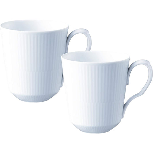 [Regular Imported Product] ROYAL COPENHAGEN White Fluted Pair Mug L Wedding Gift 1016918