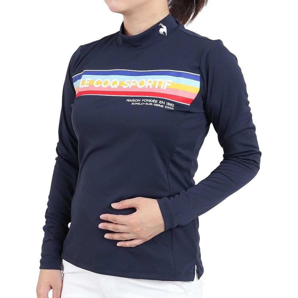 [Le Coq Sportif] Long Sleeve Shirt High Neck Sweat Absorbent Quick Drying Stretch UPF50 Fluffy Soft Golf QGWUJB02 Women's