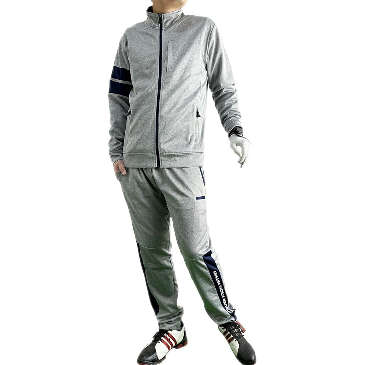 [Arcade] Men's Golf Wear Set Top and Bottom Set Jacket Blouson Zip Up Golf Pants Jersey