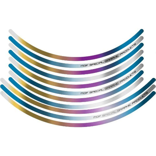 MDF Rim Stripe Titanium Type Titanium 10mm Width 16&17 inches RIM-10M-TIT-16&17